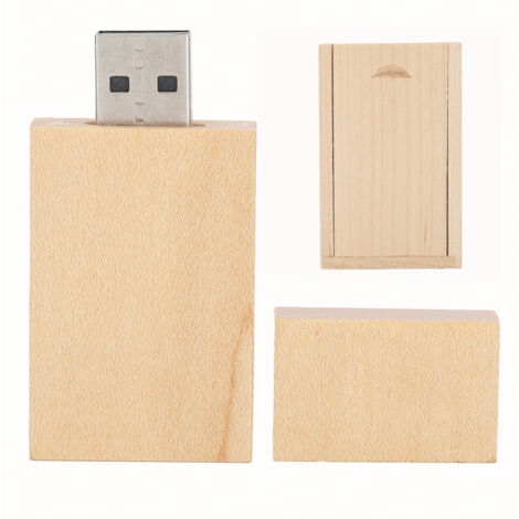 Tragbarer USB-Stick aus Holz, USB-Speicherstick mit Hülle für Computerteile CM100181G