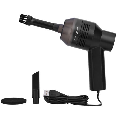 Tragbarer USB-Tastaturreiniger – Mini-Handstaubsauger, schwarz