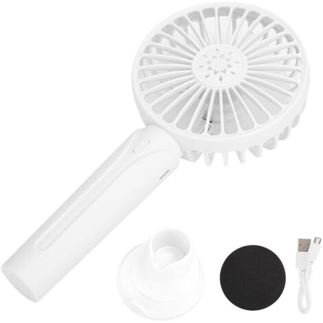 Tragbarer USB-Tischventilator – Mini-Taschenventilator mit Wiederaufladbarkeit für Büro, Nachttisch und Reisen – Weiß F1