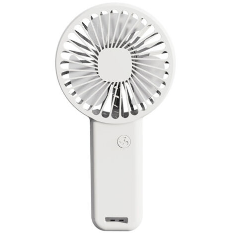 Tragbarer Ventilator, Mini-Handventilator mit Ständer, wiederaufladbarer persönlicher Ventilator, starker Luftstrom, geeignet für Reisen und Camping, 3-in-1-Mini-Handventilator, (weiß)