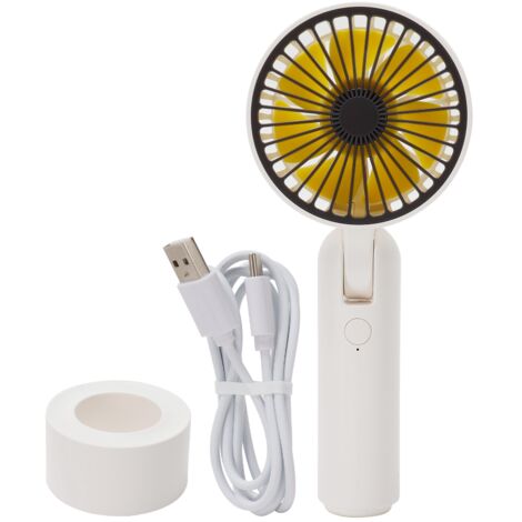 Tragbarer Ventilator mit 180°-Drehung – Mini-Ventilator für den Sommer – Weiß