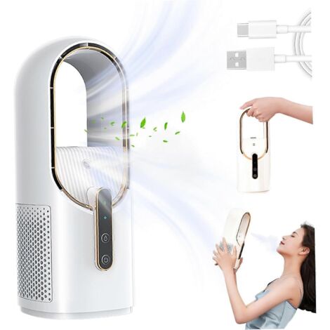 Tragbarer Ventilator, Tischventilator mit Sprühfunktion, kleiner Tischventilator mit Sprühfunktion