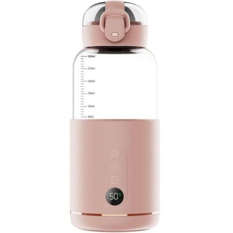 Tragbarer Warmwasserbereiter, tragbarer Warmwasserbereiter für Babynahrung mit 300 ml Fassungsvermögen, kabelloser tragbarer Flaschenwärmer