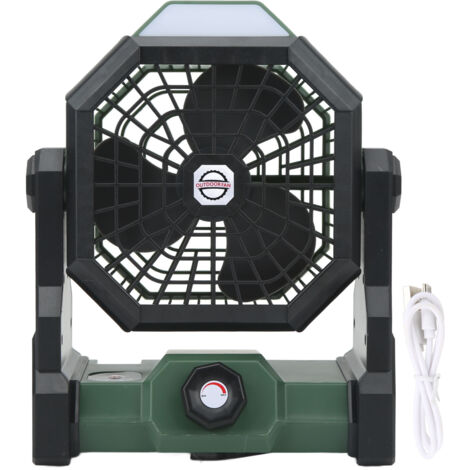 Tragbarer, wiederaufladbarer Campingventilator (7800 mAh) mit LED-Licht für Reisen
