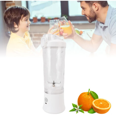 Tragbarer, wiederaufladbarer USB-C-Mixer, 600 ml, 18.000 U/min mit RGB-Farben – 6 Edelstahlklingen und Sportdeckel für Reisen, Fitnessstudio, Smoothies und Shakes