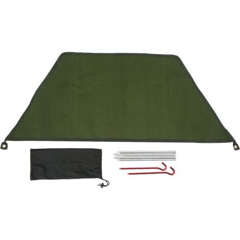 Tragbarer Windschutz aus Segeltuch für Campingkocher, ideal für Picknicks und Grillabende.