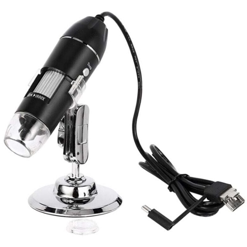 Image of Tragbares 1600-faches USB-Digitalmikroskop mit LED-Beleuchtung zum Löten und zur Handy-Reparatur