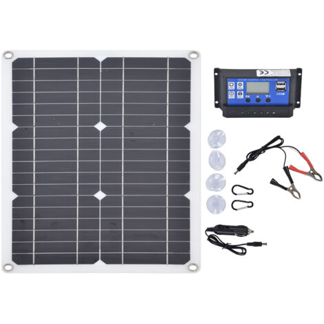 Tragbares 20-W-monokristallines Solarpanel mit zwei 30-A-USB-Anschlüssen, vielseitiges Solarladegerät für den Außenbereich