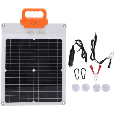 Tragbares 20W 18V Solarpanel-Ladegerät, wasserabweisend, mit Multifunktionsgriff, für Reisen im Freien.