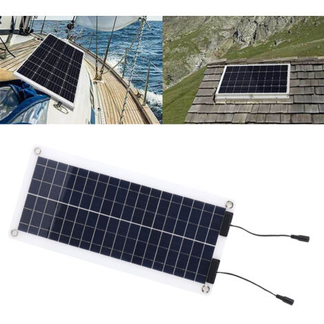 Tragbares 30W DC18V Solar-Batterieladegerät-Set mit OBD und rot/schwarzen Klemmen für Boot, Wohnmobil, Fahrzeug