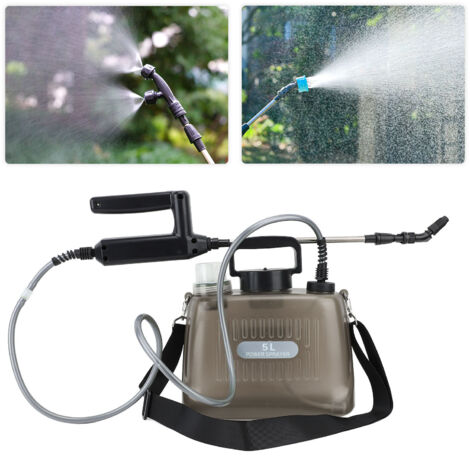 Tragbares 5-Liter-Elektrosprühgerät mit 2000-mAh-Akku und 4 Düsen für den Garten
