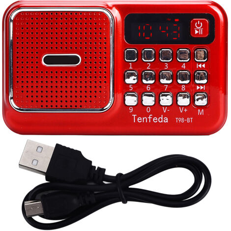 Tragbares AM/FM-Radio mit MP3-Player, batteriebetrieben für Zuhause und Büro