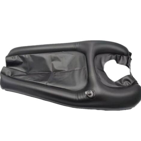 Tragbares, aufblasbares Haarwaschbecken aus PVC, schnell aufblasbar und entleerbar, Shampoo-Becken für Schwangere und Senioren, 60 x 38 x 5 cm, Schwarz