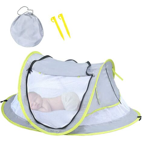 Baby Reisebett Faltbare Reisebettzelt mit Kopfkissen für Neugeboren Moskitonetz 