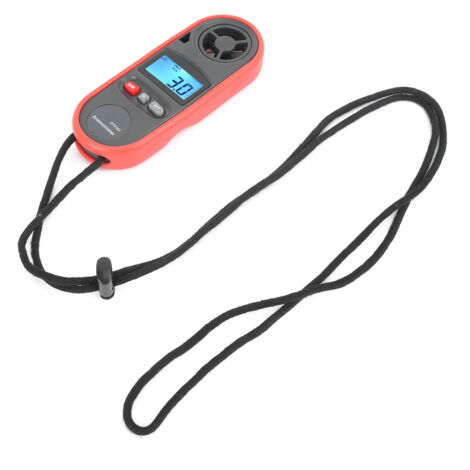 Tragbares digitales Anemometer – Misst Windgeschwindigkeit und Temperatur