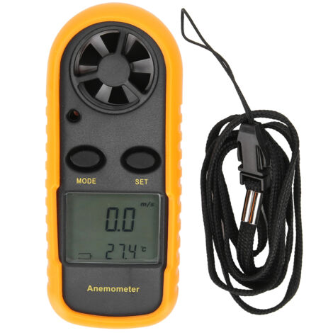 Tragbares digitales Anemometer mit Windgeschwindigkeits- und Temperaturmessung