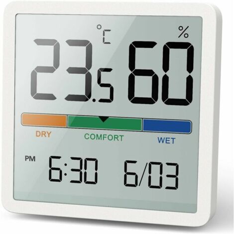 Tragbares digitales Thermometer/Hygrometer mit hoher Genauigkeit, Temperatur- und Hygrometer zur Raumtemperaturkontrolle, Raumluftkontrolle, Klimaüberwachung