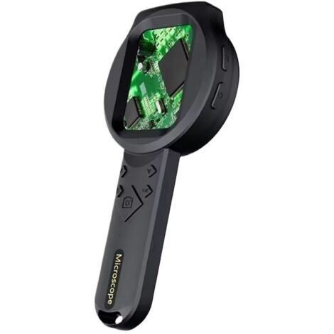 Tragbares digitales Vergrößerungsgerät 500x, 2,8-Zoll-HD-Bildschirm, schwarzes digitales Taschenmikroskop, Modell 8010, zur Untersuchung von Schmuck und Sammlerstücken.