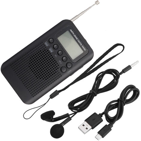 Tragbares FM/AM-Radio mit LCD-Bildschirm – 2-Band-Digital-Stereo-Radio, kompakte digitale Abstimmung