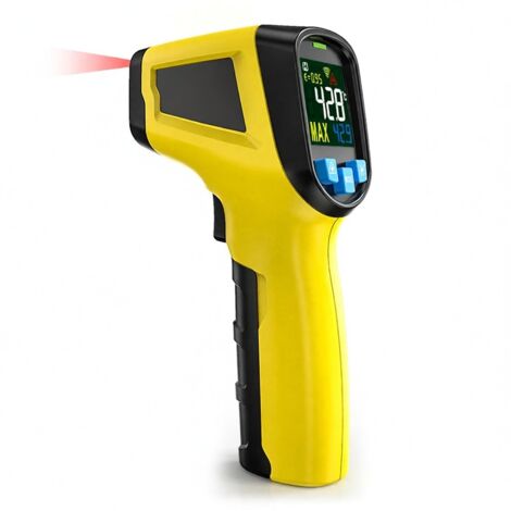 Tragbares industrielles Infrarot-Thermometer, berührungsloses Infrarot-Pyrometer mit LCD-Bildschirm, Temperaturbereich von 400 bis 600 Grad, Multifunktionsthermometer