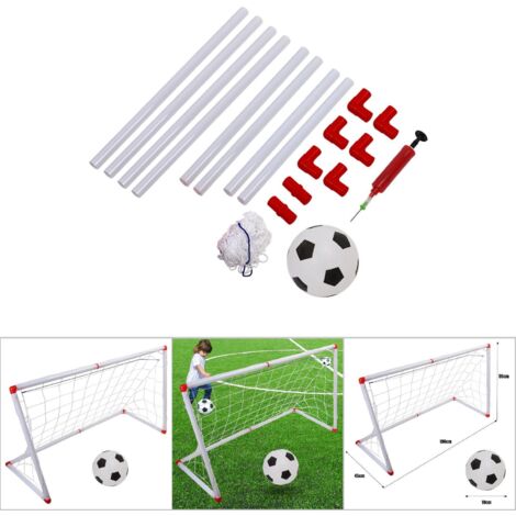 Tragbares Kinderfußballtor mit Ball und Pumpe, Indoor- und Outdoor-Sportset für Kinder