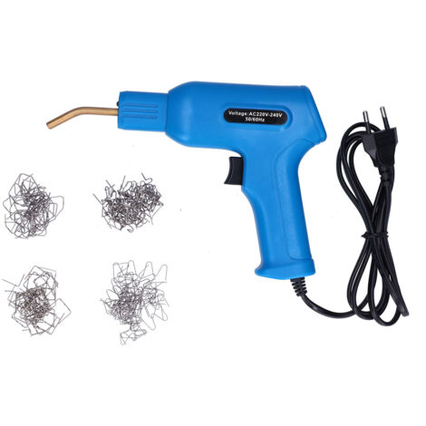 Tragbares Kunststoffschweißgerät, Thermotacker für Reparaturen, Garten- und Haushaltswerkzeug, Blau, EU-Stecker 220–240 V