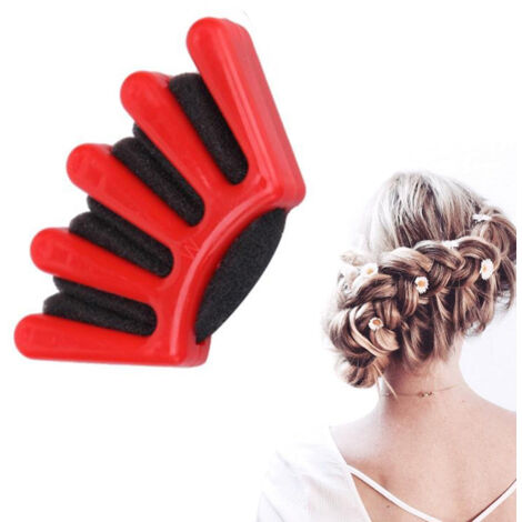 Tragbares Lockenwickler-Styling-Tool für selbstgemachte Zöpfe, kreiert elegante Twists, rot