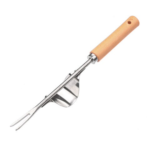 Tragbares, manuelles Unkrautentfernungswerkzeug, Unkrautstecher, Unkrautstecher mit ergonomischem Holzgriff, ideal für Garten, Rasen, Ackerland und zum Umpflanzen.