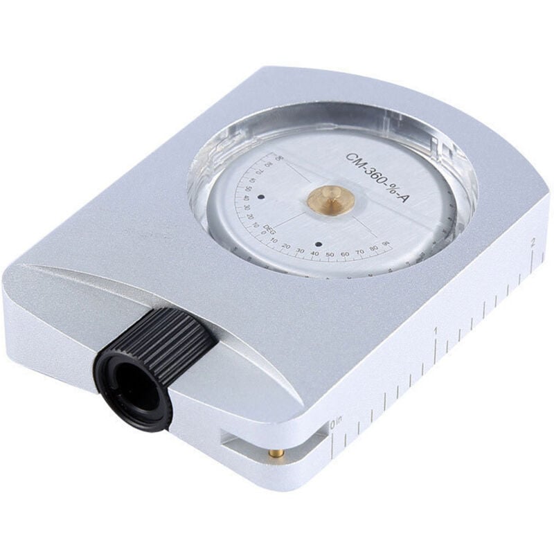 Image of Tragbares professionelles Aluminium-Clinometer für präzise Höhenmessung, Neigungen, Winkel, Silber