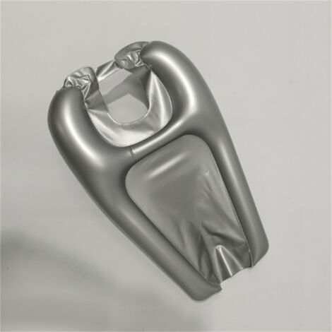Tragbares PVC-Shampoobecken für Schwangere und Senioren. Schnell aufklappbares, aufblasbares Shampoobecken, silberfarben, Größe 60 x 38 x 5 cm.