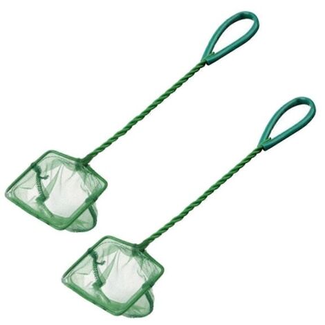 Tragbares quadratisches Fischernetz mit langem Griff, Aquarienzubehör, schwimmendes Aquariennetz