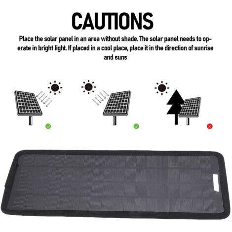 Tragbares Solarladegerät für polykristalline ABS-Autobatterien – 6-W-Panel (30 x 15 cm) für den Außenbereich