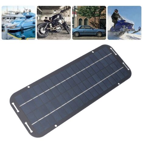 【Tragbares Solarpanel】 [12V 5W Tragbares Solarpanel] mit hoher Umwandlungseffizienz, umweltfreundlich, kompakt, für Wohnmobile und Motorräder – monokristallin, 260 g, Abmessungen 12,5 x 33,5 cm