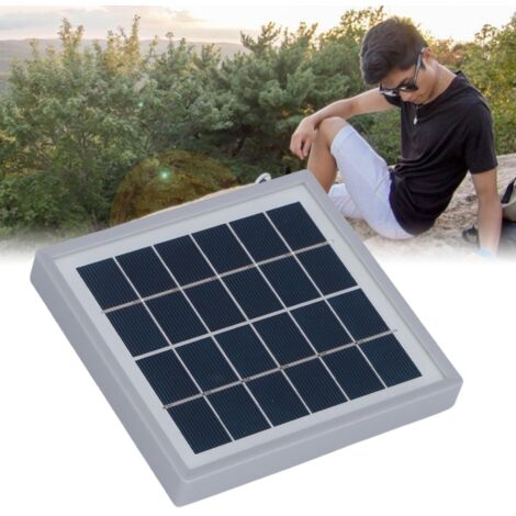 Tragbares Solarpanel mit Ständer  Set aus 2 x 5-W-monokristallinen Panels mit USB-Anschluss und ABS-Kabel  Öko-Ladegerät