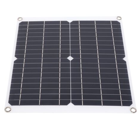 Tragbares Solarpanel mit zwei USB-Anschlüssen und Klemme für Camping und Wandern