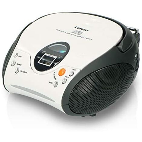 Tragbares stereo ukw radio mit cd wei