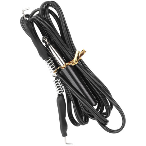 Tragbares Tattoo-Kabel mit Clip und Feder aus schwarzem Silikon – Zubehör für Tattoomaschinen