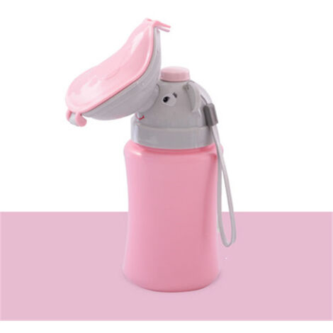 Tragbares Urinal für Mädchen, 500 ml, wiederverwendbar, reisefreundlich – ideal für Auto und Camping, rosa