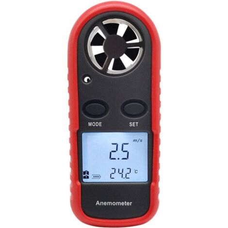 Tragbares Windgeschwindigkeitsmessgerät (Anemometer), digitales Lufttemperatur-Anemometer, Windgeschwindigkeitsmesser-Thermometer, HLK-Velometer