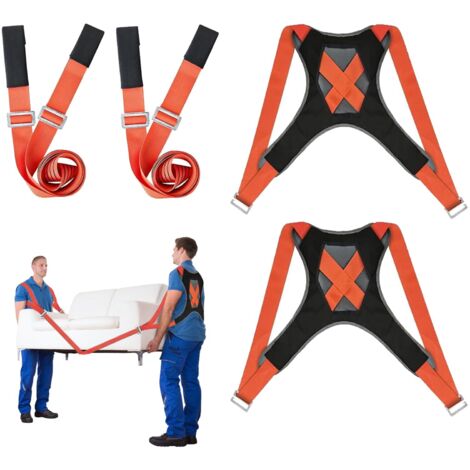 Tragegurte Umzug Kit Tragegurt für 2 Personen mit Schwamm-Weste, 800kg Hebegurt Umzugshelfer, Multifunktionaler Hebegurt für Möbel &amp Geräte, Möbeltragegurte Möbeltransport