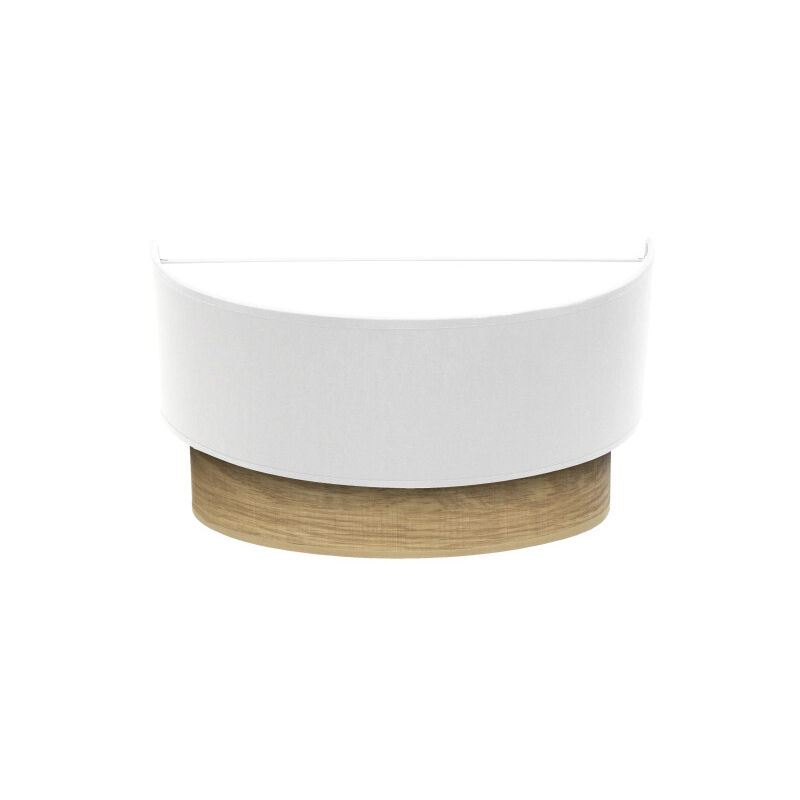 Wandleuchte tania 1xe27 weiß/helles Holz 15x30x16 cm