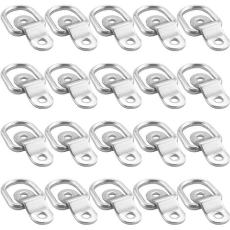 Trailer tie-down rings with ground anchoring capacity - 20 pieces