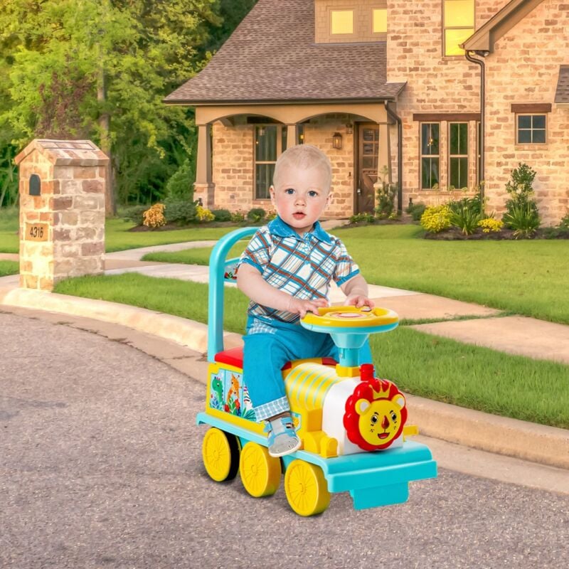 Maisonchic - Train Electrique pour Enfants -16 Accessoires de Rails Cadeau de Noël Pour Tout-petits 3+ ans Bleu CW7007 design in