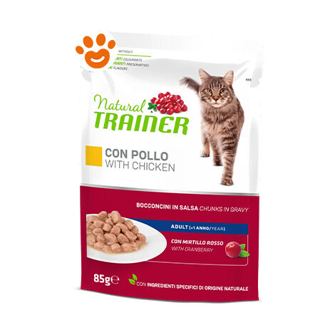 Trainer Natural Cat Adult Bocconcini in Salsa Pollo  - Trainer Natural Cat Adult Bocconcini in Salsa Pollo - Bustina Da 85 Gr