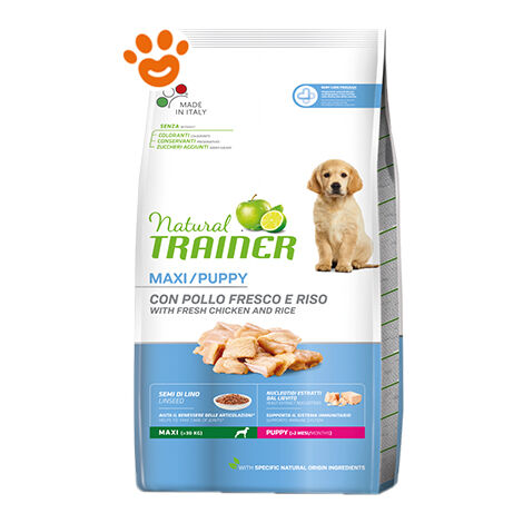 Trainer Natural Dog Puppy Maxi Pollo  - Trainer Natural Dog Puppy Maxi Pollo - Sacco Da 12 Kg
