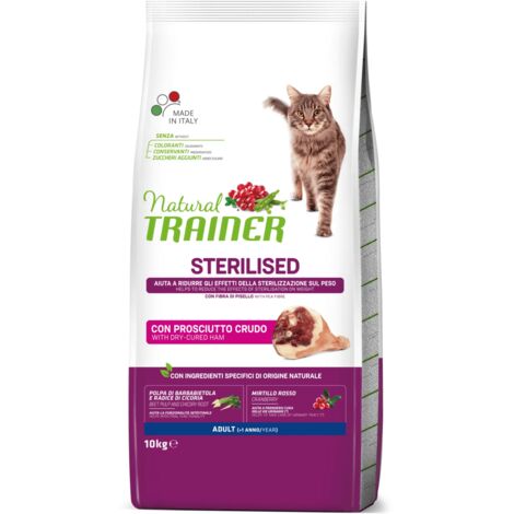 Trainer Natural per Gatto Adult Sterilised con Prosciutto Crudo