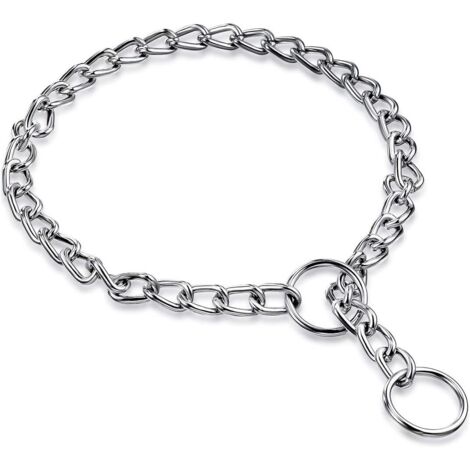 Training collar, for dogs, metal, silver
