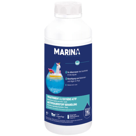 Traitement à l'oxygène actif sans chlore 1 L - Marina
