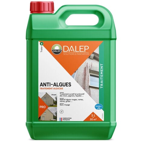Traitement algicide concentré Dalep ANTI-ALGUES 5L contre les algues rouges et grises