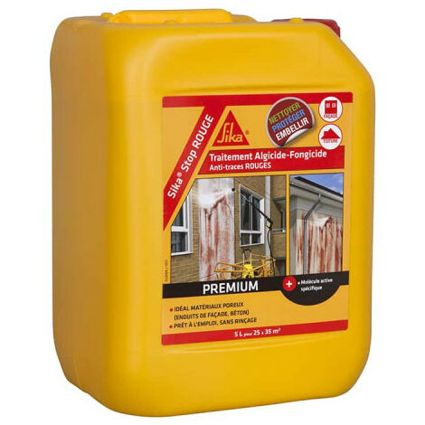 Traitement algicide et fongicide SikaStop Rouge - 5L - Clair